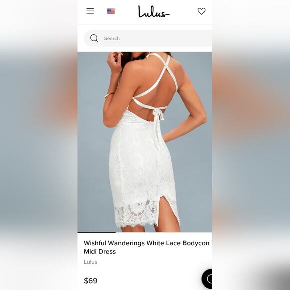 💍Lulus Wishful Wanderings White Lace Bodycon Midi Dress - Size XL🤍 - Picture 4 of 15